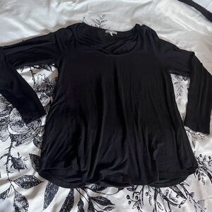 Charlotte Russe Black Long Sleeve Top